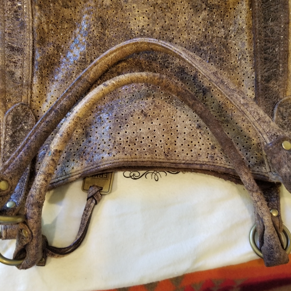 Frye Deborah Studded Star Distressed Handbag - Picture 16 of 16